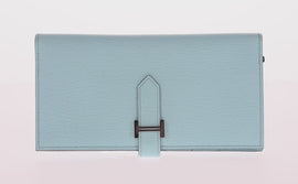 HERMES Bane Souffle Wallet Shave Light Blue Auth am9208SM - 0