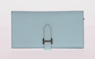 HERMES Bane Souffle Wallet Shave Light Blue Auth am9208SM - 0