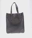 BOTTEGA VENETA INTRECCIATO Tote Bag Leather Black Auth 163890SAM-2