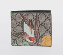 GUCCI GG Supreme Wallet PVC Beige Auth 143023M - 0