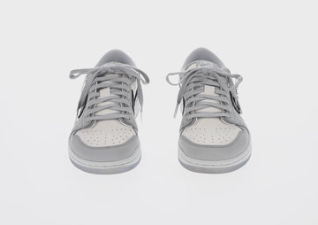 Christian Dior Trotter Air Dior Air Jordan 1 Low OG Sneakers Gray Auth 156693SM - 0