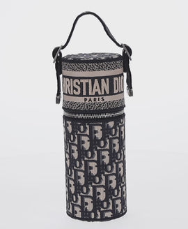 Christian Dior Trotter Canvas Oblique Fragrance Case Vanity Navy Auth 156648M - 0