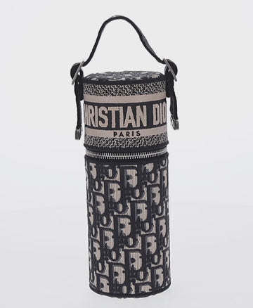 Christian Dior Trotter Canvas Oblique Fragrance Case Vanity Navy Auth 156648M - 0