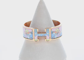 HERMES Click H Bracelet metal Gold Tone FI 02 33 Auth 154113M - 0