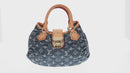 LOUIS VUITTON Monogram Denim Preity Hand Bag Blue M95020 LV Auth 166019V-2