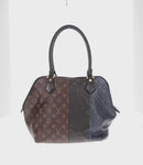 LOUIS VUITTON Monogram block street marine Bag Blue Black M40504 LV Auth 171103M-2