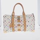 LOUIS VUITTON Monogram Multicolor Keepall 45 Bag White M92641 LV Auth BA8992SAV-2