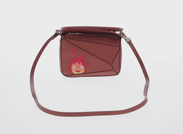 LOEWE Mini Puzzle Loewe x Studio Ghibli Calcifer Bag 2way Brown Auth BA9009SM - 0