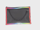 LOUIS VUITTON taiga rainbow Chain Pochette A4 Bag Black M30347 LV Auth 157880M-2