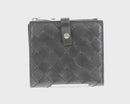 BOTTEGA VENETA INTRECCIATO Wallet Leather Black Silver Auth 148553SAM-2