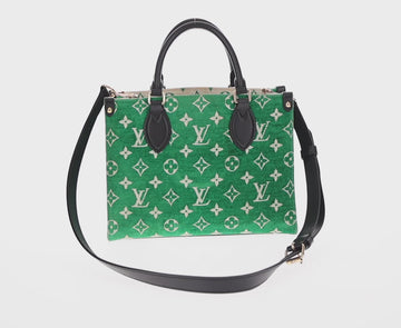 LOUIS VUITTON Monogram Jacquard Velvet On The Go PM Bag M46216 LV Auth 148041SM - 0