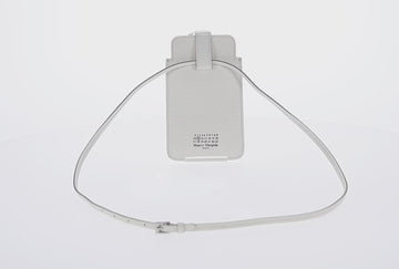 Maison Margiela Smart phone Shoulder Pouch White Silver Auth 154208M - 0