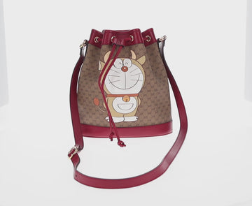 GUCCI Micro GG Supreme Doraemon Collaboration Bag PVC Beige 655597 Auth 152451AM - 0