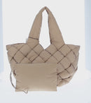 BOTTEGA VENETA Cassette Padded INTRECCIATO Bag Nylon Beige 670207 Auth sw1603M-2