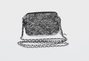 CHANEL Chain Shoulder Bag Sequin Black Silver CC Auth 146554SM-2