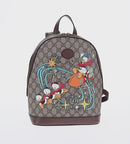 GUCCI GG Supreme Disney Collaboration Backpack PVC Beige Gold 552884 Auth141154M-2