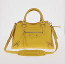 BALENCIAGA Neo Classic City Bag Leather 2way Yellow Silver 638521 Auth bs29099M-2
