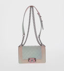 CHANEL Chain Boy Chanel Shoulder Bag Caviar Skin Rainbow CC Auth 153621SAM-2