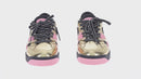 GUCCI Basketball Sneakers Leather Size 35 Gold Auth 171404M-2
