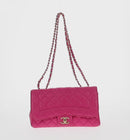 CHANEL Matelasse Chain Shoulder Bag Lamb Skin Pink Gold CC Auth yk19844A-2