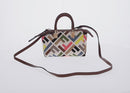 FENDI Zucca Canvas Mini By The Way Hand Bag 2way Multicolor Gold Auth 154164M-2