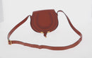 Chloe Marcie Small Saddle Bag Leather Brown Gold 01-13-62-65 Auth am9934M-2