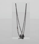 CHANEL Necklace metal Silver CC Auth 130689M-2
