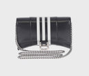 BALENCIAGA Adidas collaboration Chain Bag Leather Black 656050 Auth mr1601M-29
