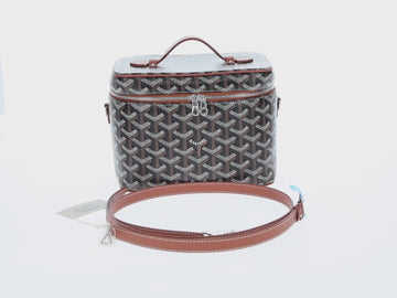 GOYARD Herringbone Vanity Muse PM Bag PVC Leather 2way Brown Auth SW2108SM - 0