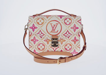 LOUIS VUITTON Monogram Pochette Metis MM Hand Bag 2way Pink M11461 Auth 136299M - 0