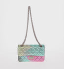 CHANEL 2.55 Matelasse 20 Chain Bag Leather Multicolor Gold CC Auth 160885SAM-2
