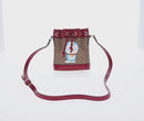 GUCCI Micro GG Supreme Doraemon Mini Bucket Bag PVC Beige 647801 Auth 154926SAM-2