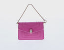 BVLGARI Bag Charm Leather Pink Auth 158219SM-2