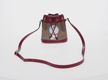 GUCCI Micro GG Supreme Doraemon Collaboration Bag PVC Beige 647801 Auth 146566SM - 0