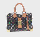 LOUIS VUITTON Monogram Multicolor Speedy 30 Hand Bag Black M92642 Auth 157571SM-2