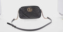 GUCCI Chain GG Marmont Shoulder Bag Leather Black Gold 447632 Auth am9985M-2
