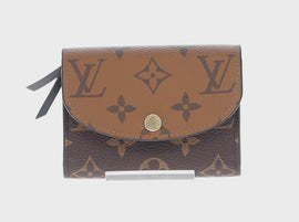 LOUIS VUITTON Monogram Reverse Porte Monnaie Rosary Purse M82333 Auth 164077SAM - 0