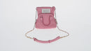 Maison Margiela Chain Shoulder Pouch 5AC Baby Leather 2way Pink Auth 150934M-2