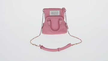 Maison Margiela Chain Shoulder Pouch 5AC Baby Leather 2way Pink Auth 150934M - 0