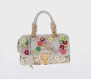 LOUIS VUITTON Fleur Tinkerbell Hand Bag Leather White M95407 LV Auth 157462SM-2