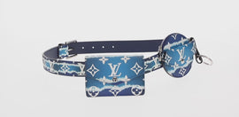 LOUIS VUITTON Monogram Escal Ceinture Belt 37.6"" Blue M0253W LV Auth 147571M - 0