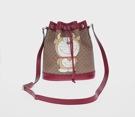 GUCCI Micro GG Supreme Doraemon Collaboration Bag PVC Beige 655597 Auth 147572M - 0