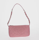 CHANEL Matelasse COCO Mark Chain Bag Caviar Skin Pink Gold CC Auth 156635SAM-2