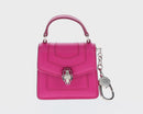 BVLGARI Bag Charm Leather Pink Auth 158220SM-2