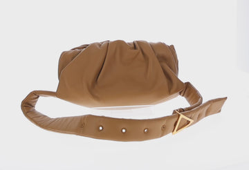 BOTTEGA VENETA Body Bag Leather Gold Khaki Auth sw1602M - 0