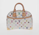 LOUIS VUITTON Monogram Multicolor Trouville Hand Bag White M92663 Auth 153633SM-2