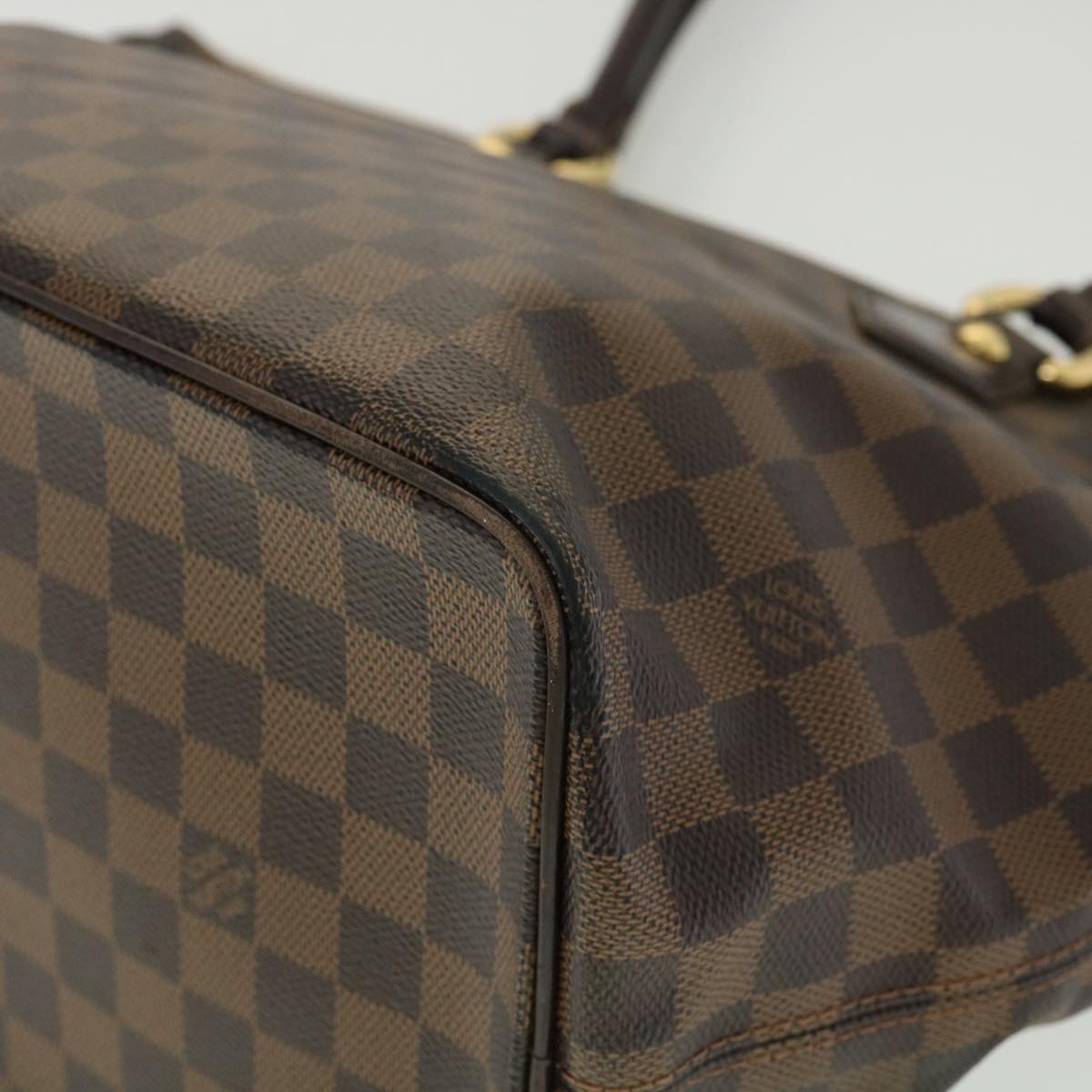 LOUIS VUITTON Damier Ebene Saleya MM Tote Bag N51182 LV Auth pt4190