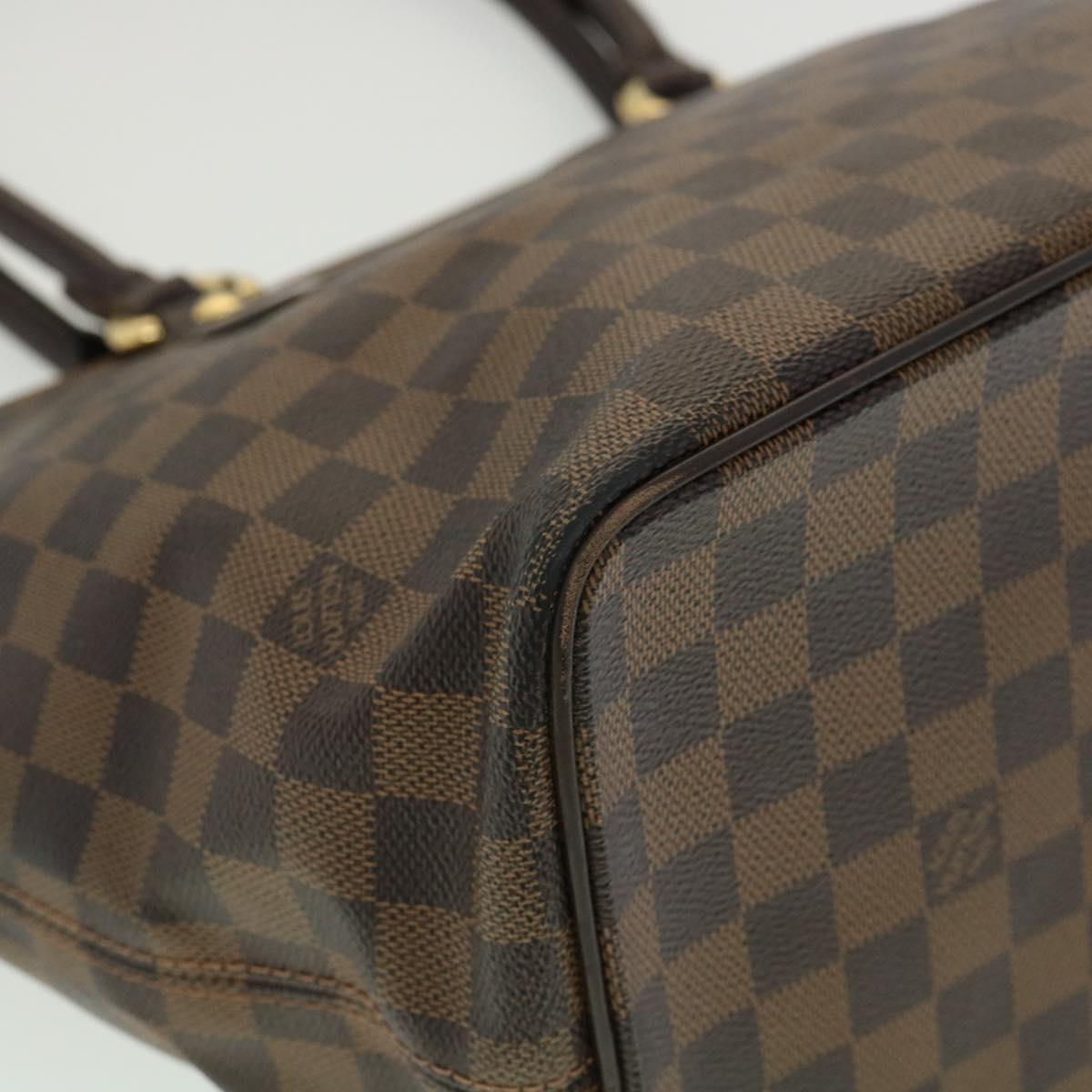 LOUIS VUITTON Damier Ebene Saleya MM Tote Bag N51182 LV Auth pt4190