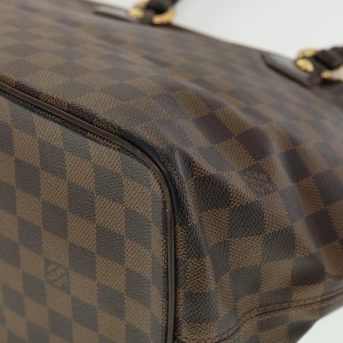 LOUIS VUITTON Damier Ebene Saleya MM Tote Bag N51182 LV Auth pt4190