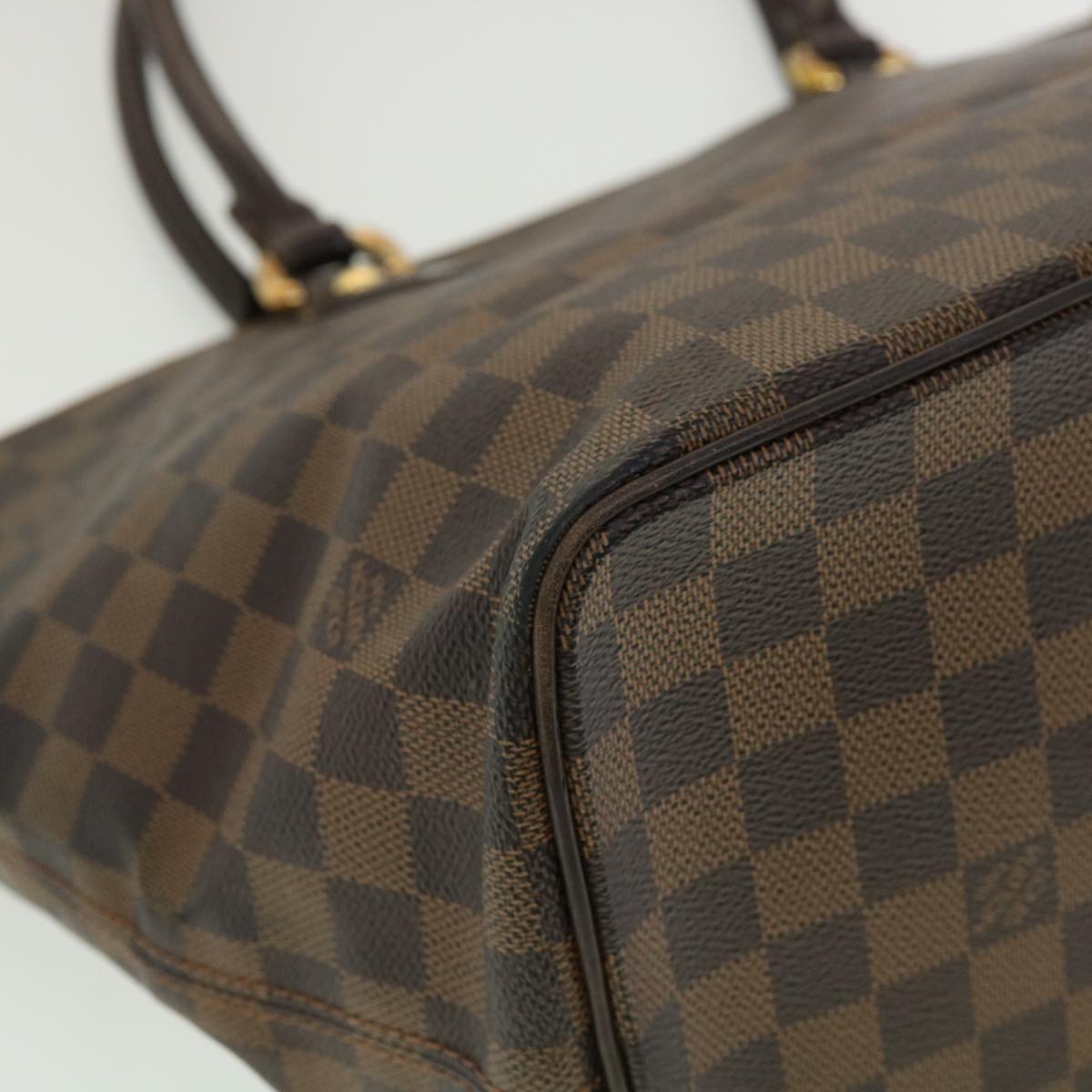 LOUIS VUITTON Damier Ebene Saleya MM Tote Bag N51182 LV Auth pt4190